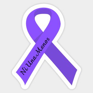 Ni una menos purple ribbon Sticker